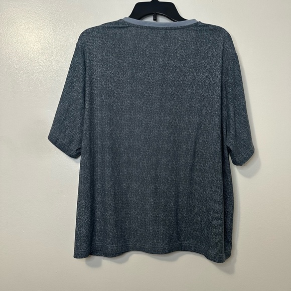 Women's Blue Short Sleeve Crew Neck T-Shirt - Picture 4 of 5